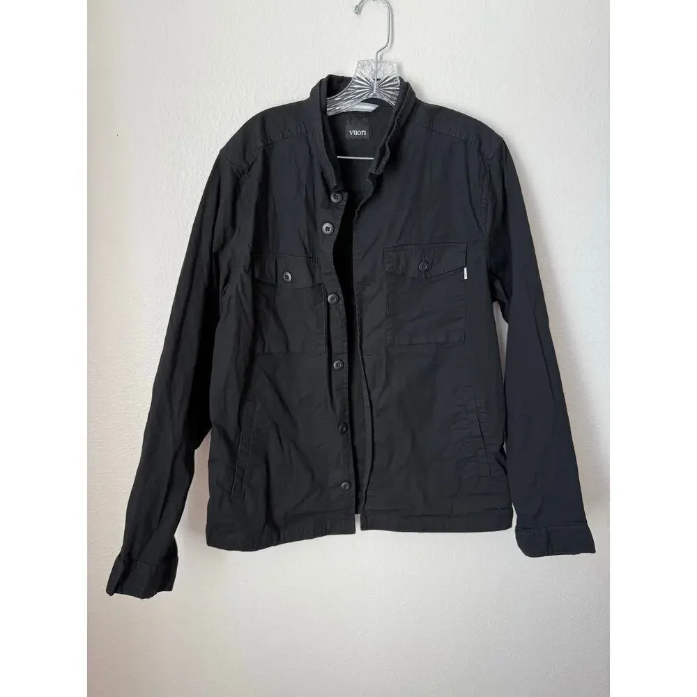 Vuori Lightweight Black Utility Shirt Jacket Size Large - Picture 9 of 9